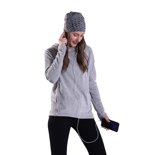 Pilatrice sportive gris féminine Performance à sweat à capuchon