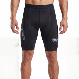 Short de cyclisme à panneau en maille pour hommes