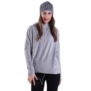 Pilatrice sportive gris féminine Performance à sweat à capuchon