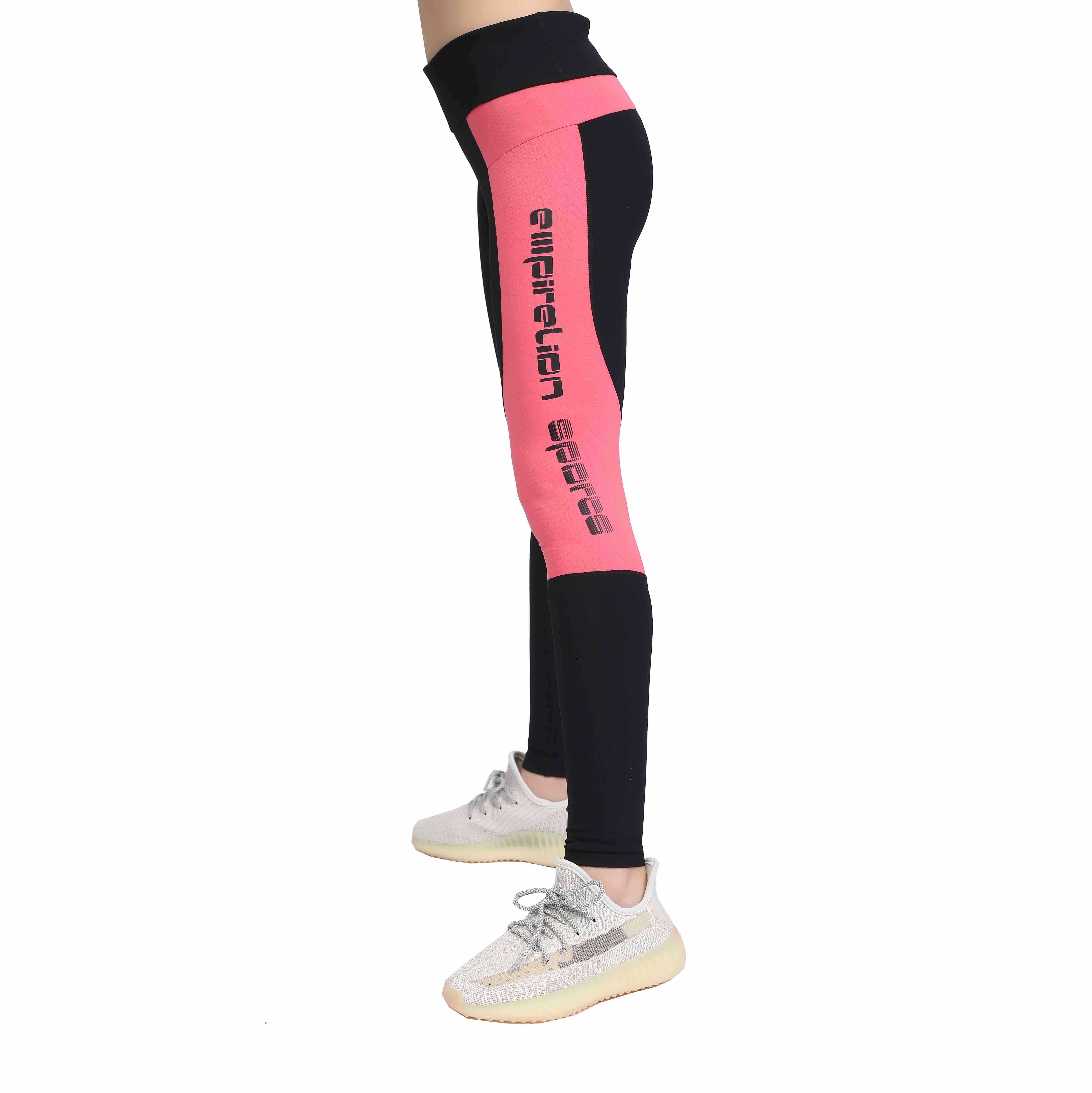 Panneaux de maille pour femmes Poches de gymnase Pantalon Yoga Pantalon Yoga