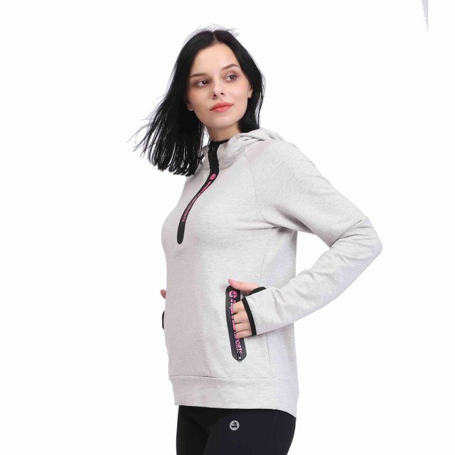 Sweat à capuche léger à fermeture éclair scellée pour femme
