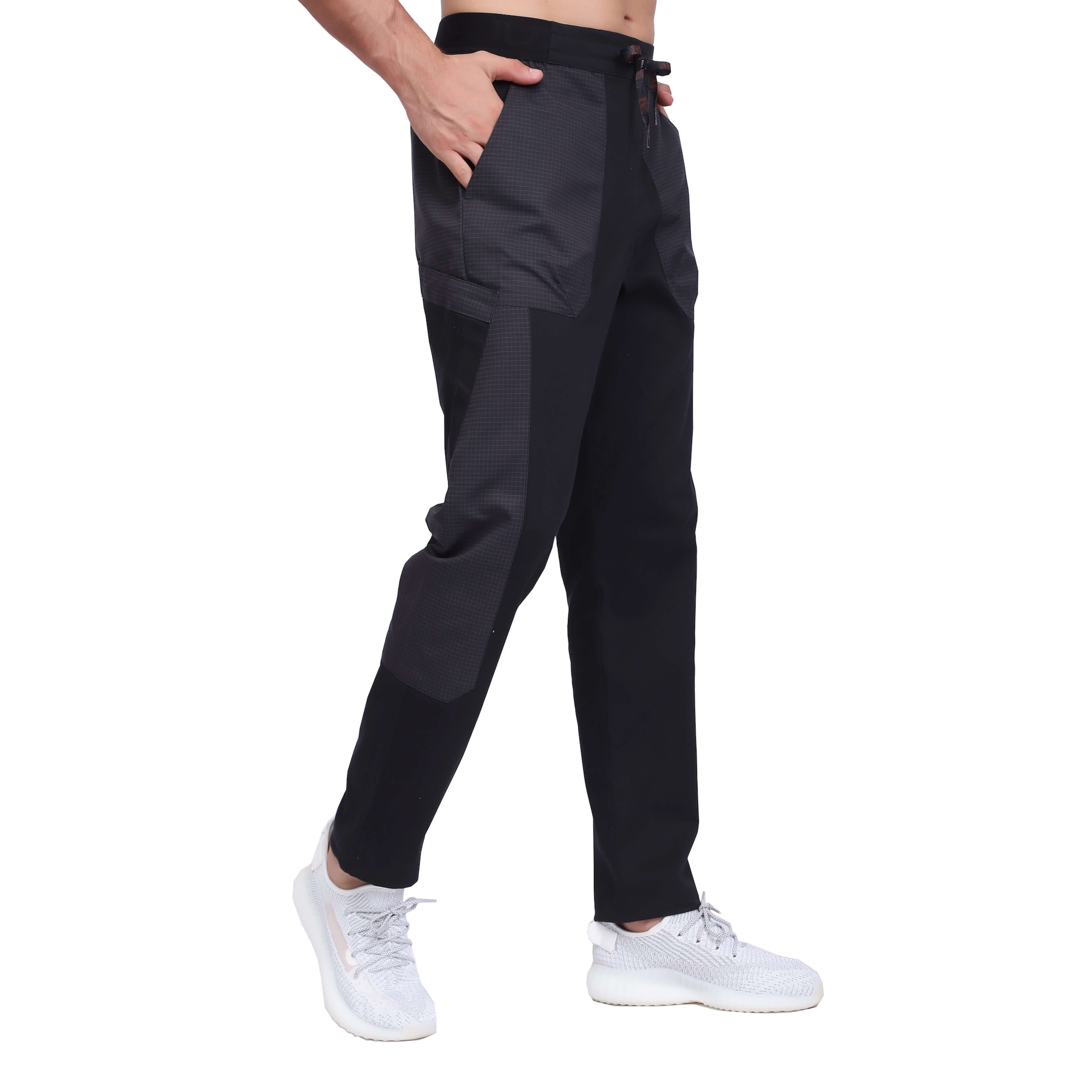 Pantalon de marche de randable à l'extérieur décontracté noir 